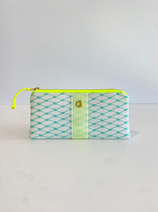 Clearance - Teal & Citron Mini Clutch