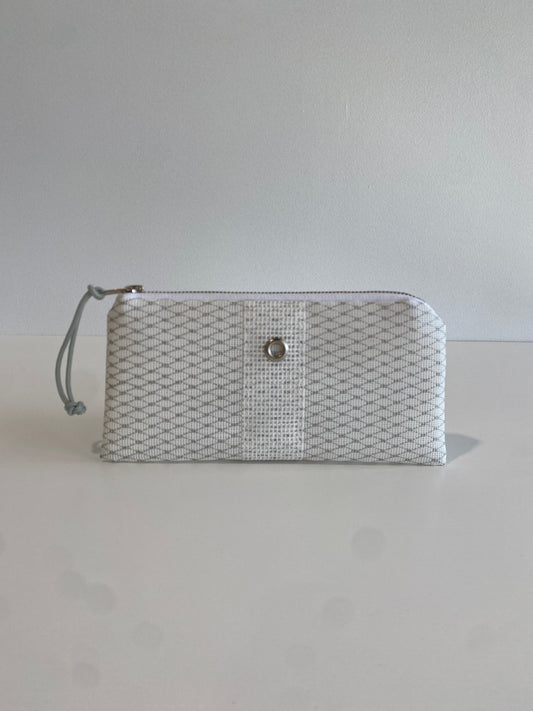 Clearance - Silver & White Mini Clutch