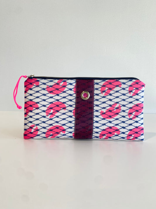 Clearance - Pink & Navy Claw Clutch