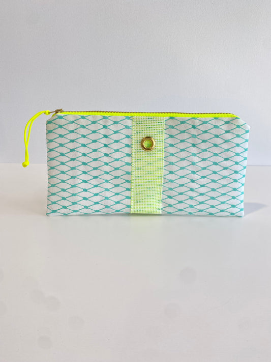 Clearance - Teal & Citron Clutch