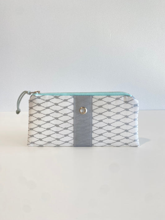 Clearance - Silver & Aqua Mini Clutch