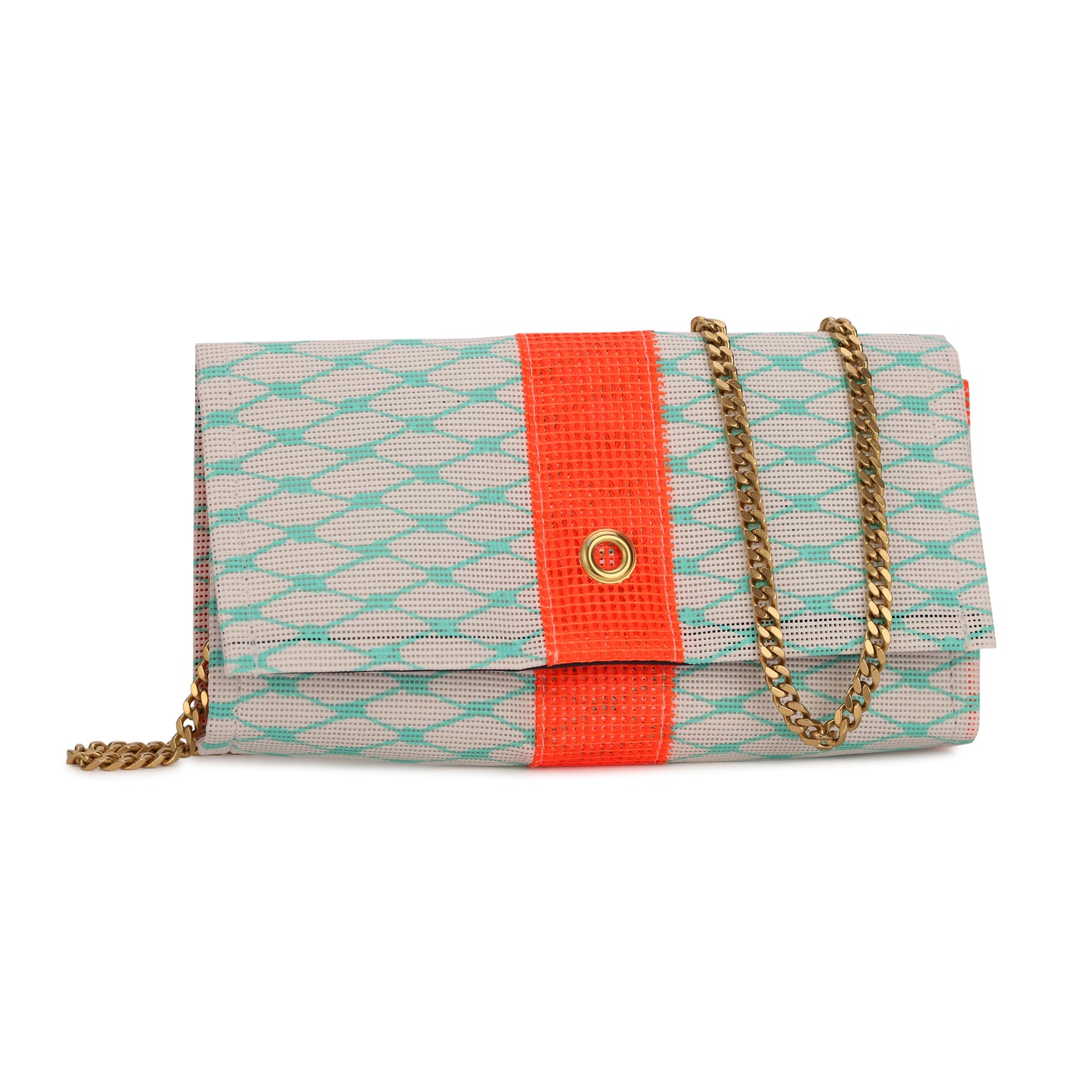 Crossbody in Teal & Coral