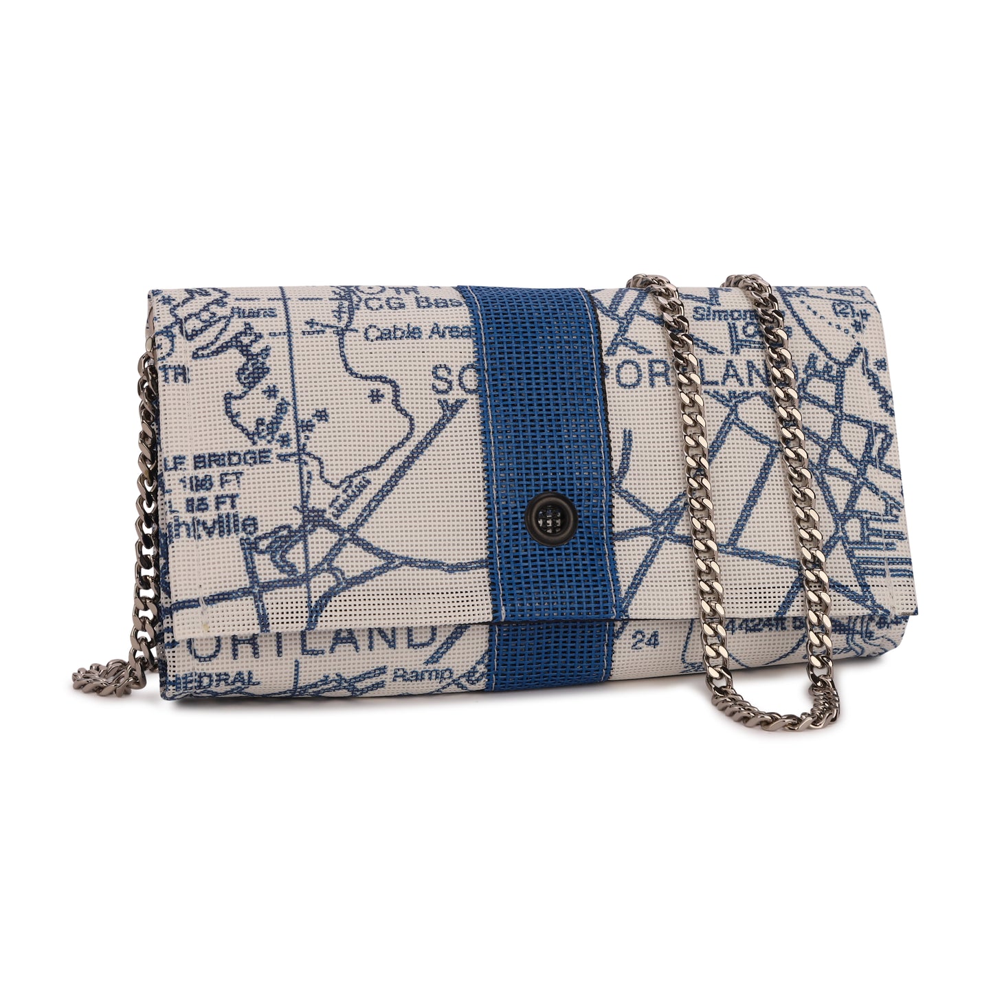 Crossbody in Sailor Blue Portland Chart