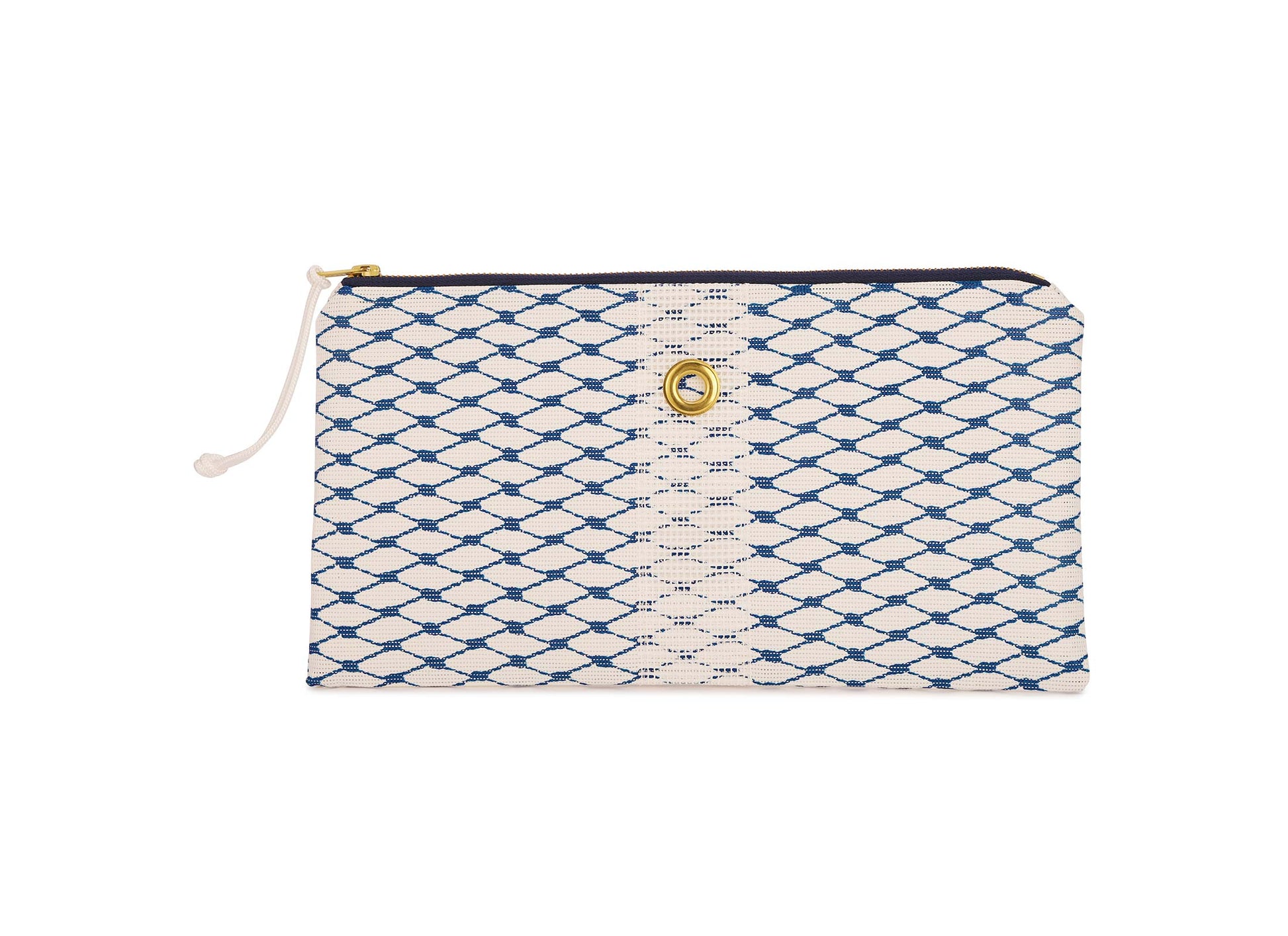 Ikat Elegance: Blue 3-Fold Wallet in Vibrant Fabric